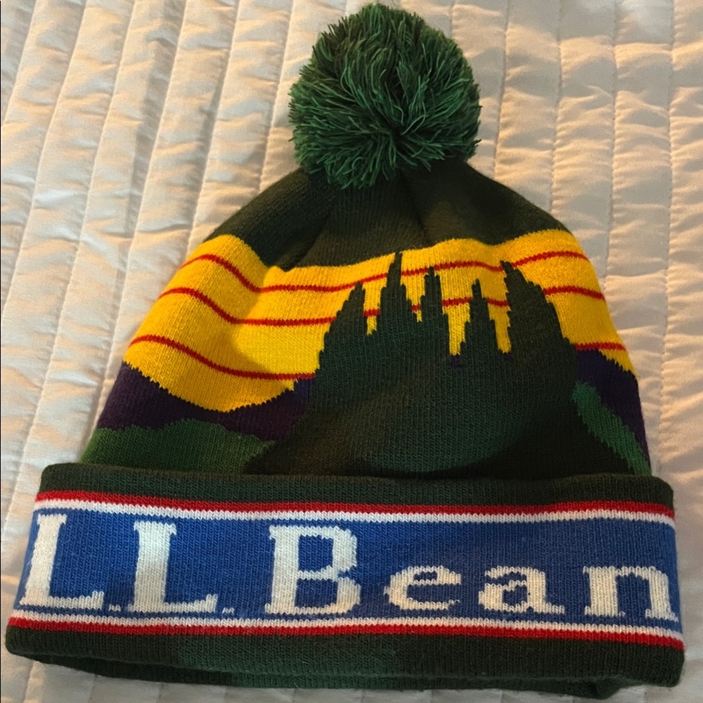 L.L. Bean Kids' Forest and Sunshine Striped Beanie
